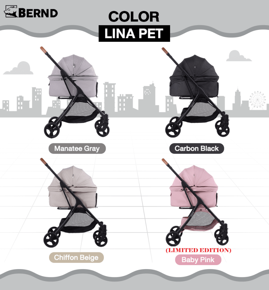  รถเข็นสัตว์เลี้ยง พับอัตโนมัติ BERND Lina Pet Auto Fold - Carbon Black_5